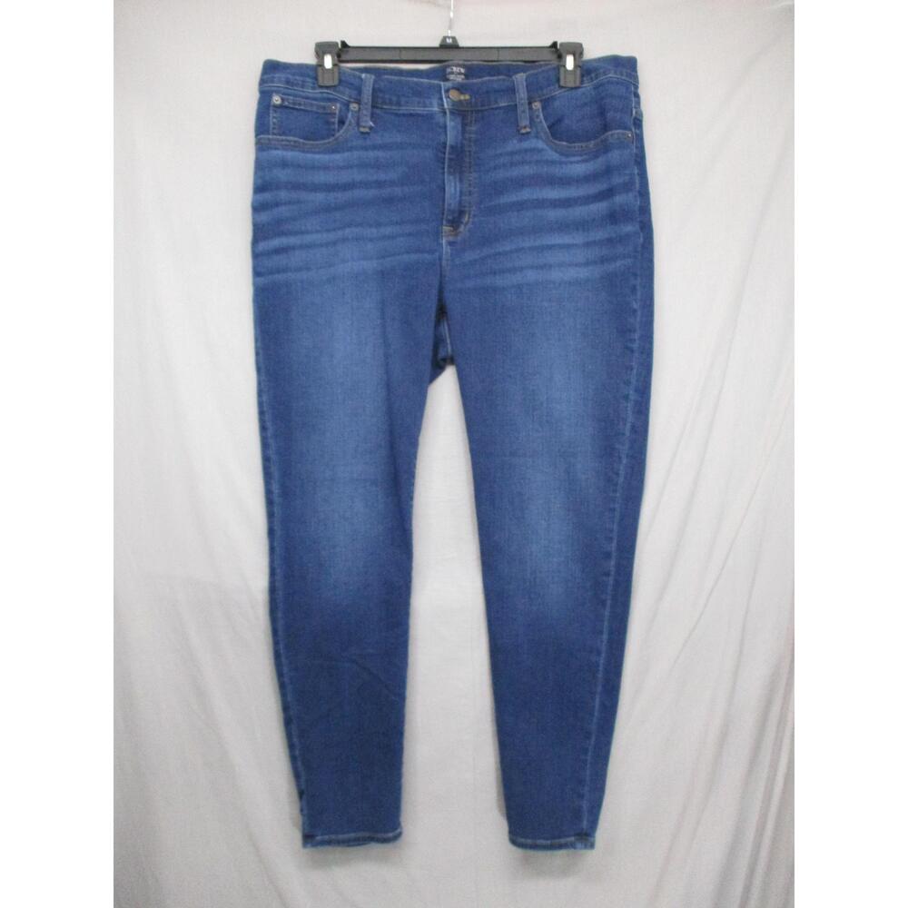 J.Crew Blue Denim Mid Rise Skinny Fit Jeans Women Size 34 5-Pocket‎